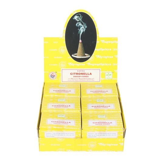 12 Packs of Citronella Dhoop Incense Cones by Satya