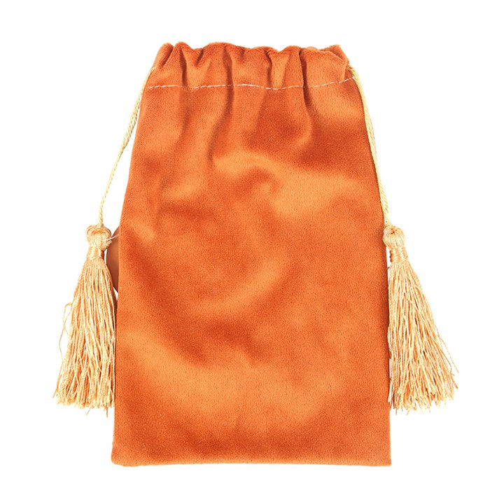 The Wheel of Fortune Vintage Tarot Velvet Drawstring Bag