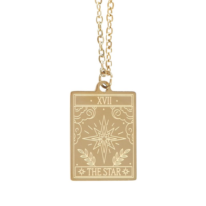 The Star Vintage Tarot Necklace on Greeting Card